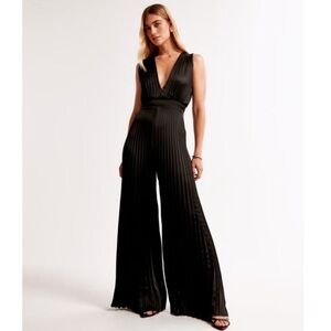 Abercrombie & Fitch Black Giselle V-Neck Jumpsuit